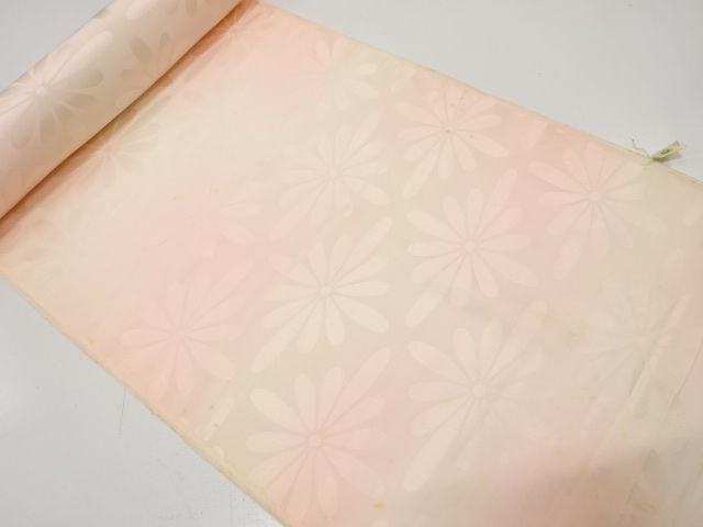 アンティーク　花菱模様織り出し　長襦袢地反物